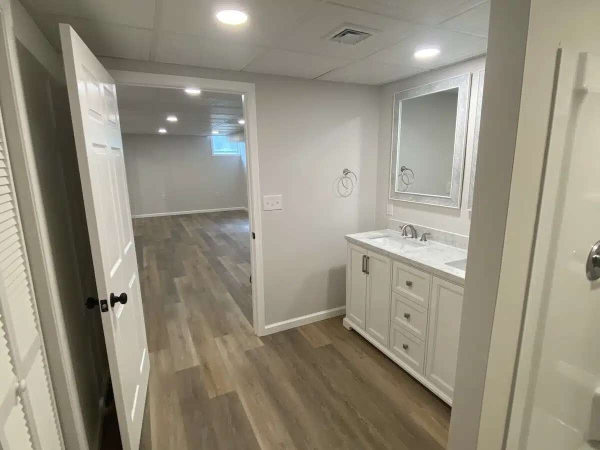 Basement Remodel at a home in Lancaster PA